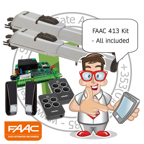 Faac 413 Trendy Gate Kit 10441993 - For Entrances up to 1.8m (12ft)(2.5m with electric lock).