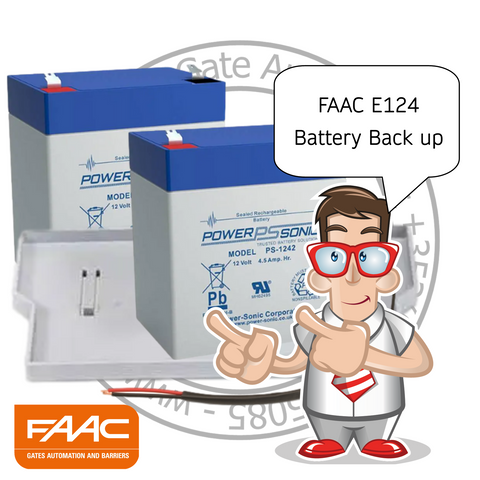 FAAC 24V E124 EMERGENCY BATTERY KIT 390926