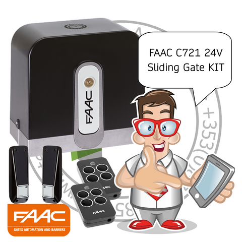 FAAC C720/C721 24V SLIDING GATE KIT