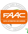 gatekitgoods.com FAAC logo for gates automation and barriers on a white background