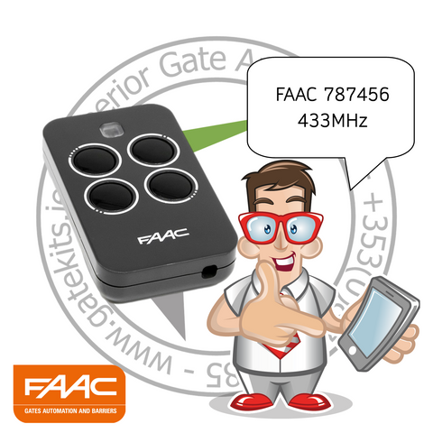 Faac 433mhz 4 Ch Remote 787452 - 787456