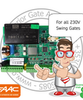FAAC E124 with cartoon character and FAAC logo
